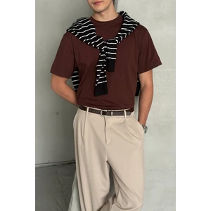  Erkek %100 Pamuk Oversize Basic T-Shirt