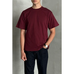 Erkek %100 Pamuk Oversize Basic T-Shirt