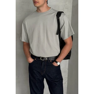  Erkek %100 Pamuk Oversize Basic T-Shirt