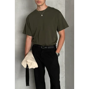  Erkek %100 Pamuk Oversize Basic T-Shirt