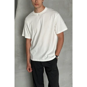  Erkek %100 Pamuk Oversize Basic T-Shirt