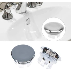2 Adet Krom Mutfak Banyo Lavabo Musluk Taşma Halkası Drenaj Kapağı