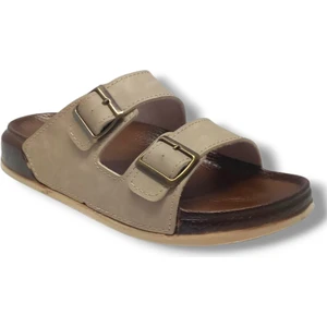 Witta 55201-25 Deri Çift Bant Anatomik Terlik 36-40