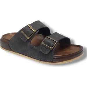 Witta 55201-25 Deri Çift Bant Anatomik Terlik 36-40