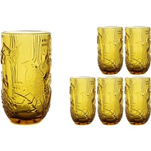Mikasa Moor Amber Kuş Dekorlu 6'lı Meşrubat Bardağı 8x14cm