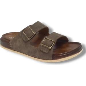 Witta 55201-25 Deri Çift Bant Anatomik Terlik 36-40