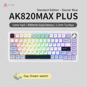 AK820 Max Plus-Hot-Swap-Dinamik Rgb Mekanik Oyun Klavyesi Mute Switch-Tft Ekran