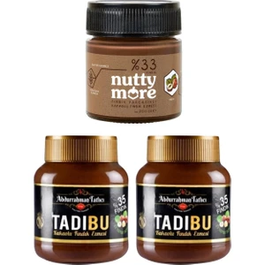 Nutty More Tadıbu 330 gr x 2 Adet & Nutty More %33 Fındık Parçacıklı Kakaolu Fındık Ezmesi 200 gr
