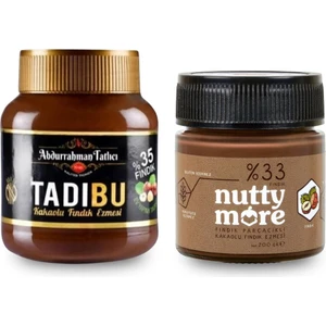 Nutty More Tadıbu 330 gr & Nutty More %33 Fındık Parçacıklı Kakaolu Fındık Ezmesi 200 gr