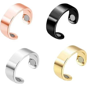 4'lü Paket Lenf Drenaj Terapisi Manyetik Halkalar, Ayarlanabilir Halka Unisex (Yurt Dışından)