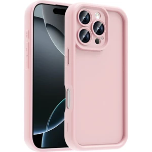 Alan Tech Apple iPhone 16 Pro Max Kılıf Kamera Korumalı Alt Ananas Kapak - Pembe