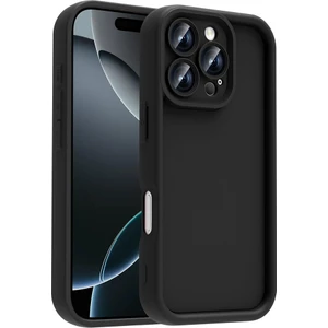 Alan Tech Apple iPhone 16 Pro Max Kılıf Kamera Korumalı Alt Ananas Kapak - Siyah