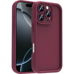 Alan Tech Apple iPhone 16 Pro Max Kılıf Kamera Korumalı Alt Ananas Kapak - Mürdüm