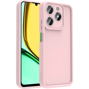 Alan Tech Realme C61 Kılıf Kamera Korumalı Alt Ananas Kapak - Pembe