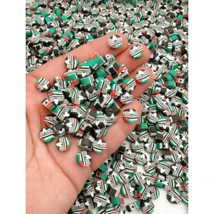 Yiğit Aksesuar Filistin Temalı Fimo Boncuk 50 Adet Bileklik Kolye Takı Yapım Malzemeleri