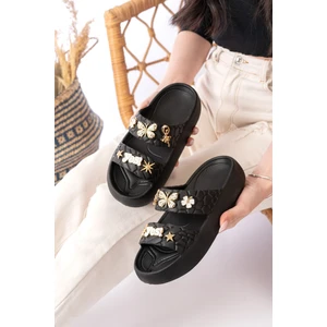 Kadın Taşlı Şık, Rahat, Konforlu Günlük Sandalet/terlik