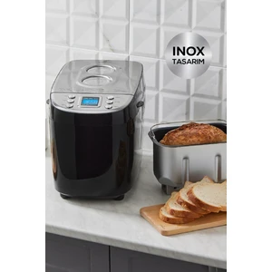 BakeXL Reçel, Yoğurt, Hamur Yoğurma ve Ekmek Yapma Makinesi Çift Bıçaklı Inox Siyah, 1500 g, 45 Farklı Tarifli Kitapçıklı