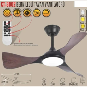 Cata CT-3002 Bern Ledli Tavan Vantilatörü