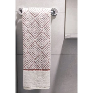 Geometrik Desenli Zemini Renkli Bambu El Havlusu - 50x90 cm - Hardal