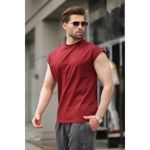 Bordo Yarım Kol Erkek Basic Tişört E7136