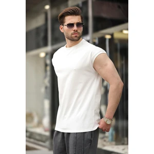 Ekru Yarım Kol Erkek Basic Tişört E7136