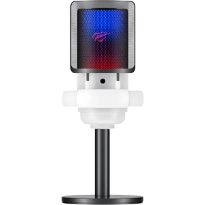 Gamenote GK50 Rgb Yayıncı Mikrofon - 24BIT/192KHZ - Kardioid - Gürültü Engelleme - Type-C + 3.5mm - Beyaz