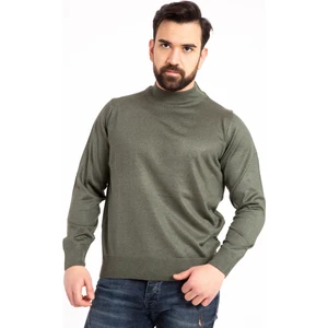Mutlu City Erkek Ince Yün Triko Örgü Regular Kalıp Baba Yarım Balıkçı Yaka Boğazlı Kazak Bluz 5140