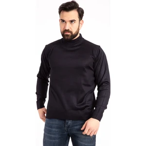 Mutlu City Erkek İnce Yün Triko Örgü Regular Kalıp Baba Yarım Balıkçı Yaka Boğazlı Kazak Bluz 5140