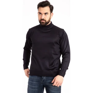 Mutlu City Erkek İnce Yün Triko Örgü Regular Kalıp Baba Yarım Balıkçı Yaka Boğazlı Kazak Bluz 5140