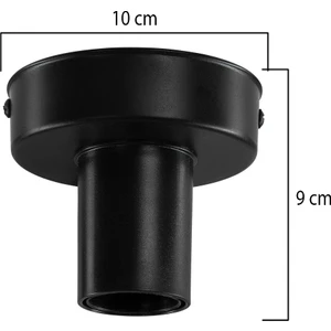 Rulo Tekli Plofonyer Avize Siyah