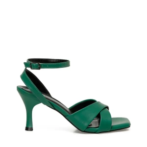 25S-278 5fx Yeşil Kadın Topuklu Sandalet