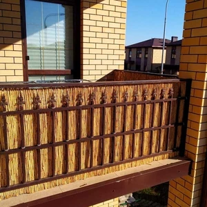 Natural 60CM x 500CM Bambu Kamış Hasır Çit Dekoratif Bahçe Balkon ve Duvar Çiti Reed Fence