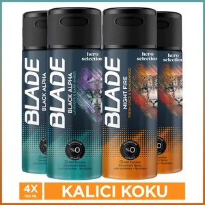Hero Selection Serisi Night Fire&black Alpha Erkek Deodorant 4X150 ml