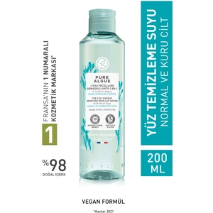 Yves Rocher Normal ve Kuru Cilt, Antioksidan, Prebiyotik Micellar Makyaj Temizleme Suyu-Pure Algue-200ml