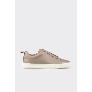 Gri Deri Erkek Günlük Ayakkabı