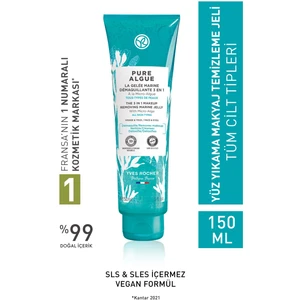 Yves Rocher Normal ve Kuru Cilt, Antioksidan, Prebiyotik Makyaj Temizleyici/Yüz Yıkama Jeli-Pure Algue-150ml