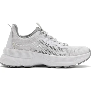 Kadın Beyaz Bağcıklı Kalın Tabanlı Kumaş Sneaker 25SFE48576F