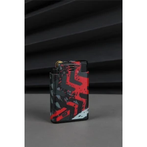 Silvio Monetti Çift Alevli Özel Tasarım Pürmüz ve Normal Ateş Kırmızı Gazlı Çakmak - 25CAK131M06