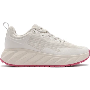 Kadın Beyaz Bağcıklı Kalın Tabanlı Kumaş Sneaker 25SFE48566F
