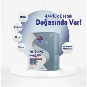 MAG4EVER Magnezyum ve Vitamin B6 Içeren Takviye Edici Gıda 60 Kapsul