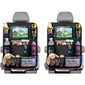 2 Adet Set Araç Içi Arka Koltuk Için 8 Bölmeli Organizer, Su Geçirmez, Kolay Temizlenir Eşya Düzenleyici