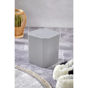 Line Çizgili Kare Kapaklı Klik Çöp Kovası Banyo Mutfak