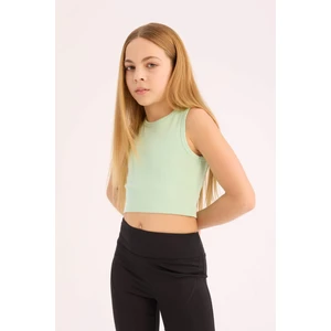 Bisiklet Yaka Basic Düz Atlet Kız Çocuk D9097A825HS