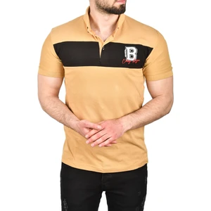 Erkek Slim Fit Nefes Alan Pamuklu Kumaş Dar Kesim Kıvrılmaz Yaka Polo Yaka Tişört 2503019