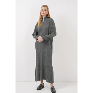 15839 Boydan Triko Elbise - Antrasit
