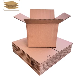 Packmai 20x20x15 cm Koli - Kutu | 10'lu Paket 3 mm Hafif Eşya Kutusu Tek Oluklu