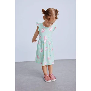 Kız Bebek Desenli Kısa Kollu Elbise A0136A525SM