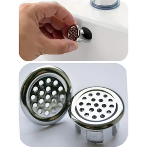 2 Adet Krom Mutfak Banyo Lavabo Musluk Taşma Halkası Drenaj Kapağı