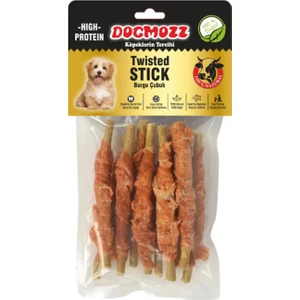 Crunchy Sargılı Deri Burgu Çubuk Köpek Kemiği 20 Adet