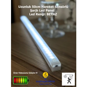 Hareket Sensörlü LED Işık 50CM Beyaz